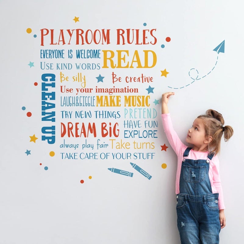 Mfault Playroom Rules Wall Decals - Image 3